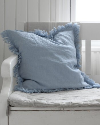 Heaven Linen 50 x 50 hapsu tyynynpäällinen taivaansininen