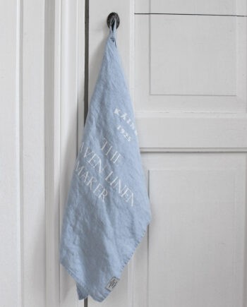 Heaven Linen 45 x 70 keittiöpyyhe taivaansininen printillä