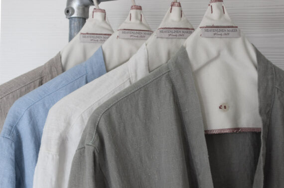 Heaven Linen kylpytakki tumman harmaa L/XL - Image 2