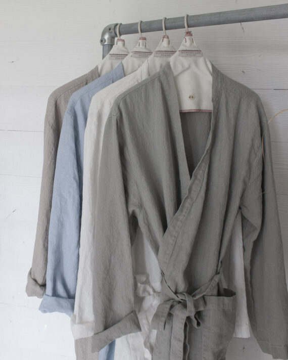 Heaven Linen kylpytakki tumman harmaa L/XL - Image 3