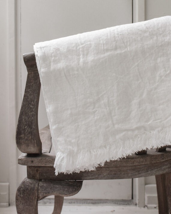 Heaven Linen hapsu torkkupeitto 145 x 190 valkoinen