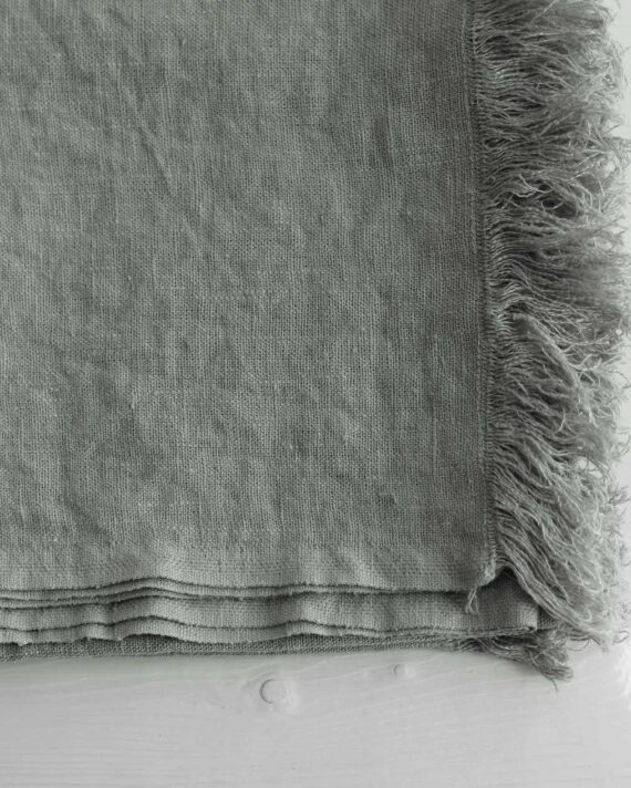 Heaven Linen hapsu torkkupeitto 145 x 190 eukalyptuksen vihreä - Image 3