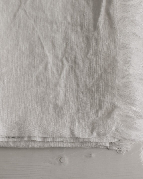 Heaven Linen hapsu torkkupeitto 145 x 190 valkoinen - Image 3